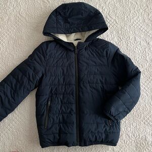 Abercrombie boys dark blues puff jacket, size 7/8 years